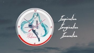 Anime Music Clock Skin
