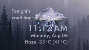 Weather Time and Date Skin