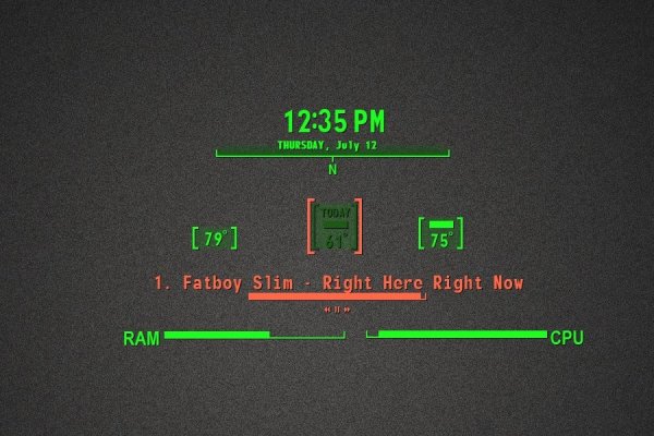 Fallout 4 HUD Rainmeter Skin #1