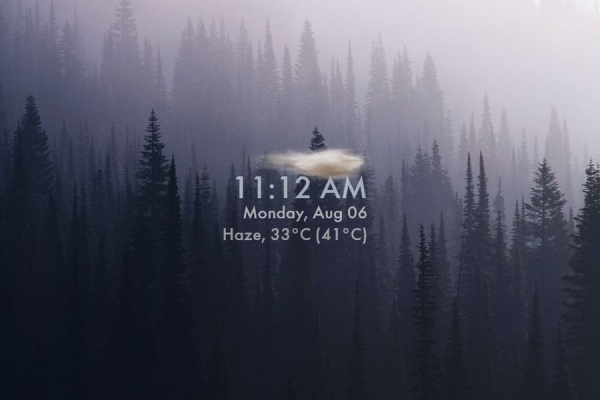 Weather Time and Date Rainmeter Skin #2