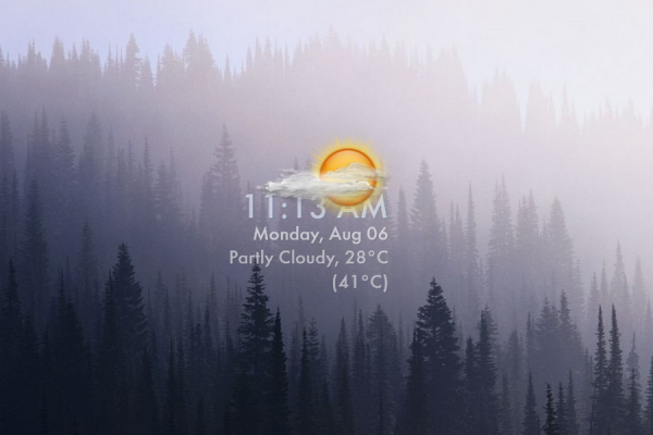 Weather Time and Date Rainmeter Skin #1