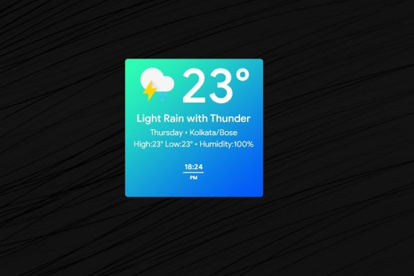 Weather Card Rainmeter Skin #1