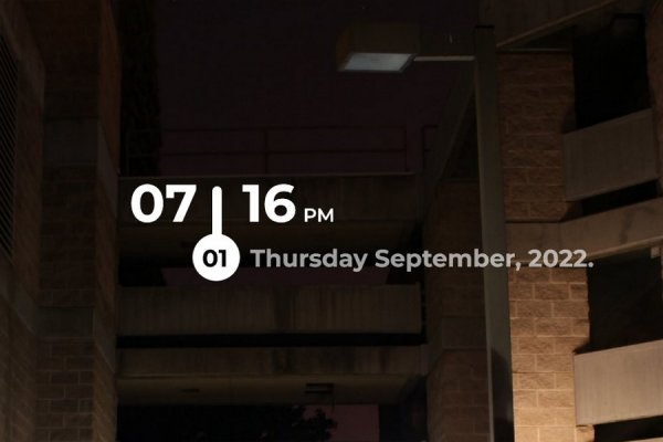 Lumiere Digital Clock Rainmeter Skin #1