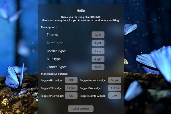 FluentDash Rainmeter Skin #7