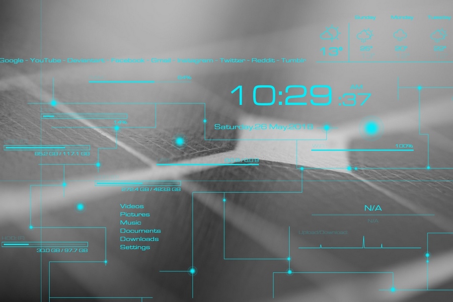 tech rainmeter skins windows 10