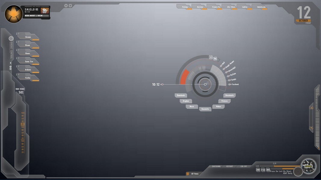 jarvis desktop theme rainmeter voice recognize